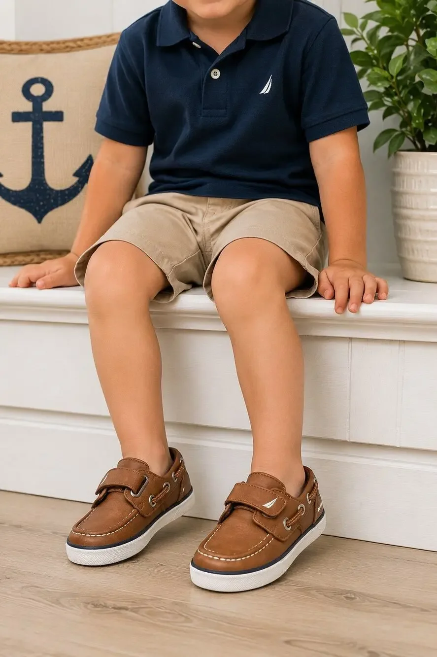 Nautica Brown Toddler Boat Shoes Size 8